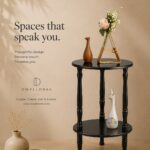 MODERN ROUND 2-TIER SIDE TABLE